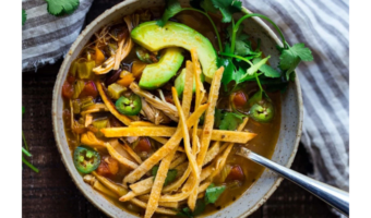 Michele's Chicken Tortilla Soup (picture from feastingathome.com via Pinterest)